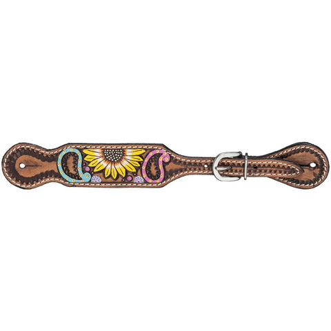 Royal King Paisley & Sunflower Western Spur Straps