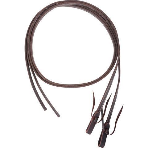 Martin Saddlery® Double-Stitched Heavy Latigo Split Reins - 5/8"-Thick with Tied Ends