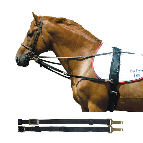 Nylon Web Side Reins with Elastic Inserts