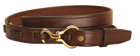 Tory Leather 1 1/2" Belt with Nickel Snaffle Bits