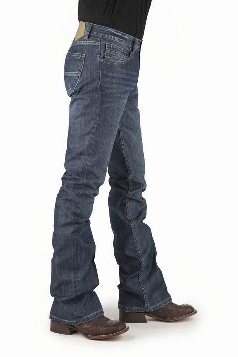 Tin Haul Men’s Jagger Fit Double-Needle Seam Bootcut Jeans