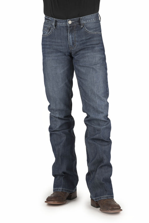 Tin Haul Men’s Jagger Fit Double-Needle Seam Bootcut Jeans