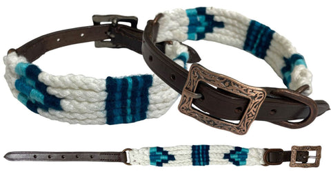 Showman Couture™ Corded Leather Dog Collar