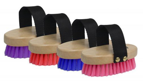 Showman® Junior Size Body Brush with Horse Silhouette & Hand Strap