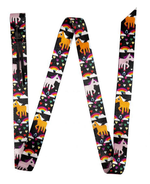 Showman® Pony Premium Quality Pony & Heart Print Nylon Tie Strap