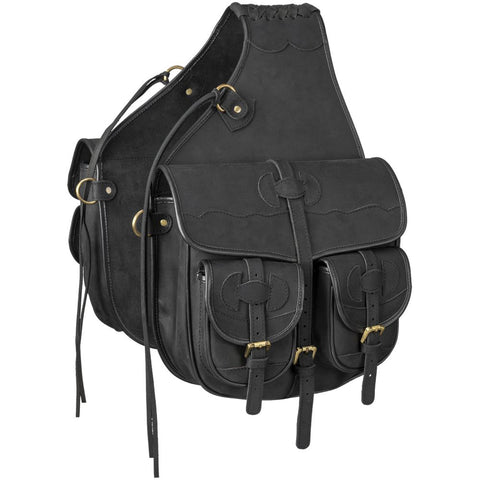 Tough1® Oiled Leather Saddle Bag