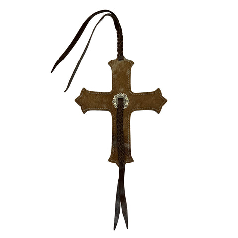 Showman® Cowhide Cross Tie-On Saddle Charm
