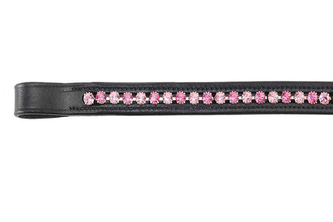 Grewal Equestrian™ Cherry Blossom Crystal Flower Straight Browband