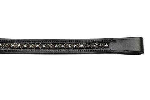 Grewal Equestrian™ Matrix Square Metallic Straight Browband