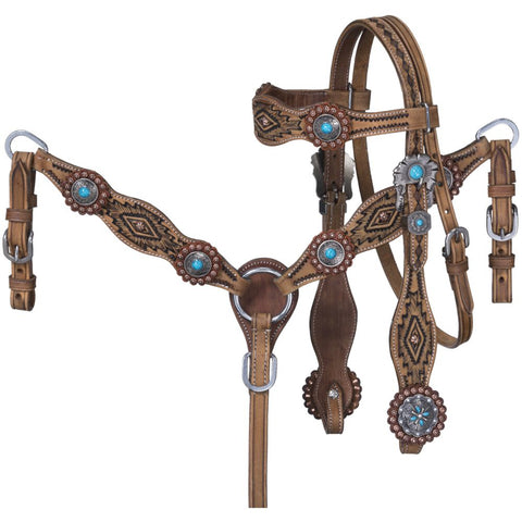 Tough-1® Serenity Miniature Brow Headstall & Breastcollar Set
