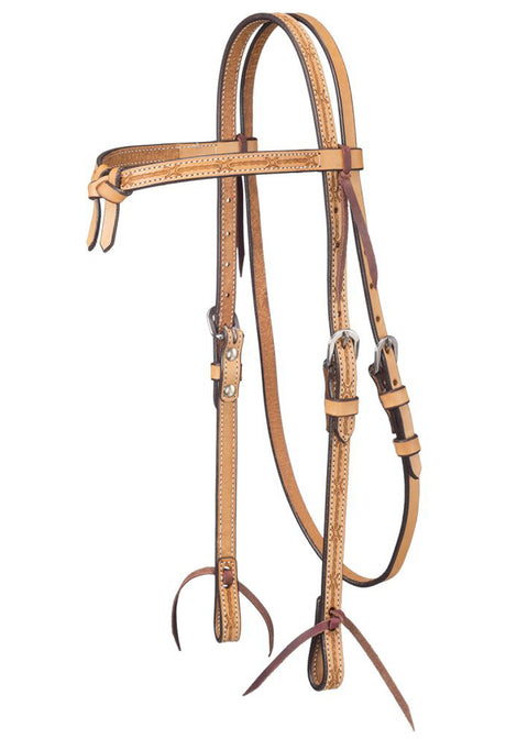 Royal King Barbed Wire Tooled Futurity Browband Headstall