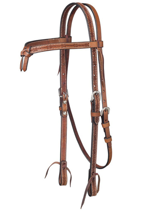 Royal King Barbed Wire Tooled Futurity Browband Headstall