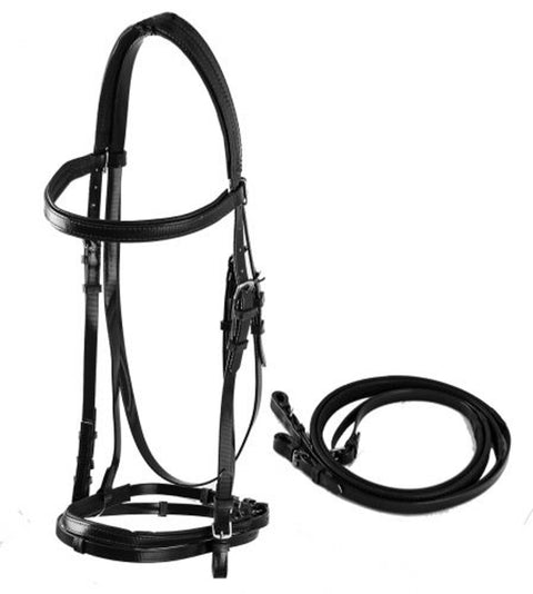 Nylon-Coated Synthetic English Bridle & Reins