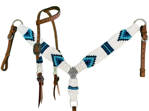 Showman® Pony Corded One Ear Headstall & Breast Collar Set