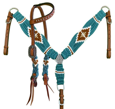 Showman® Pony Corded One Ear Headstall & Breast Collar Set