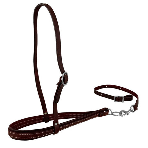 Showman® Argentinian Cow Leather Noseband & Tie Down