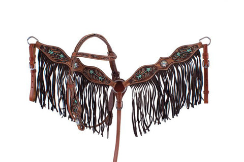 Showman® Pony Hand-Painted Arrow Design Headstall & Breast Collar
