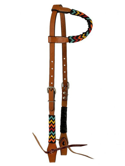 Showman® Rainbow Beaded One-Ear Headstall