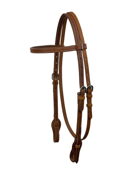 Showman® Argentinian Cow Leather Browband Headstall with Quick Release Ends