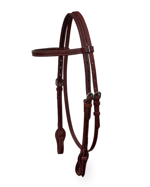 Showman® Argentinian Cow Leather Browband Headstall with Quick Release Ends