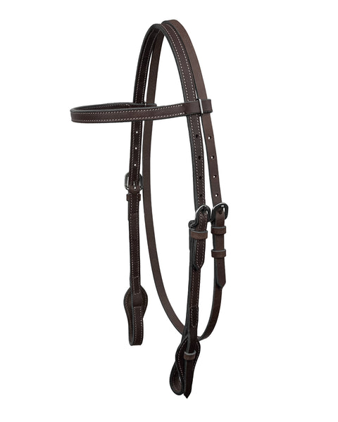 Showman® Argentinian Cow Leather Browband Headstall with Quick Release Ends