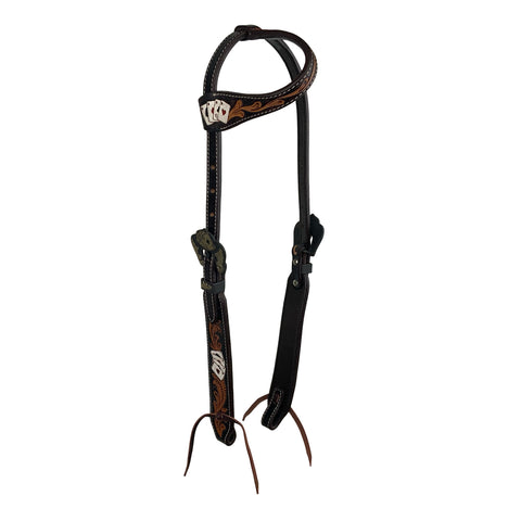 Showman® Four-of-a-Kind Single Ear Argentinian Cow Leather Headstall
