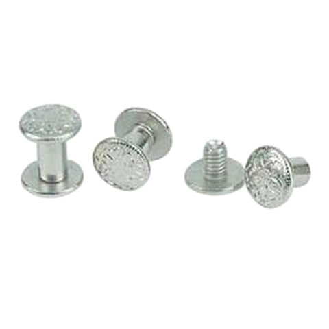 Chrome-Plated Floral Chicago Screw Floral, 10 x 5 x 13.3mm, 10 ct.