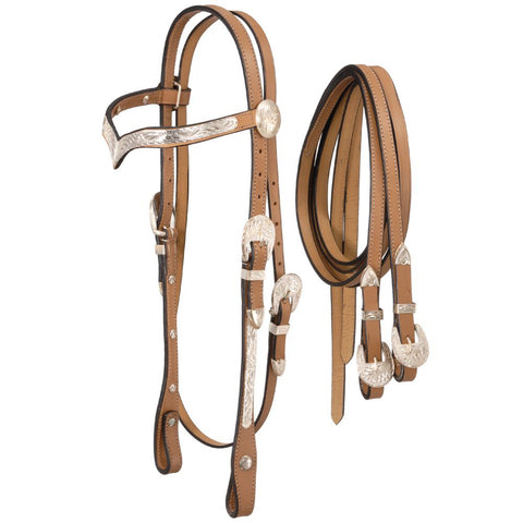 Royal King V-Browband Show Headstall with Reins
