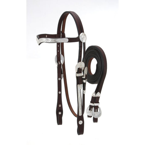 Royal King V-Browband Show Headstall with Reins