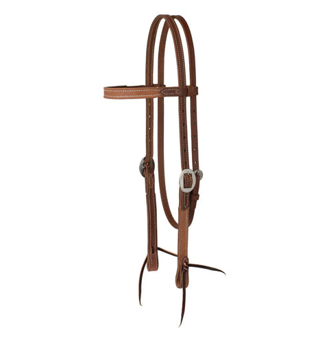 Weaver Leather® Roughout Browband Headstall, Oiled Hermann Oak® Leather