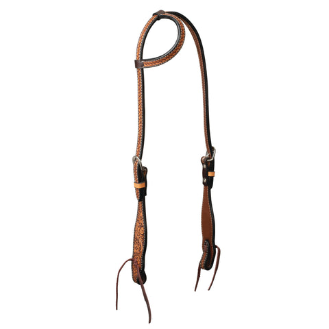 Weaver Leather® Turquoise Cross Floral-Tooled Sliding Ear Headstall
