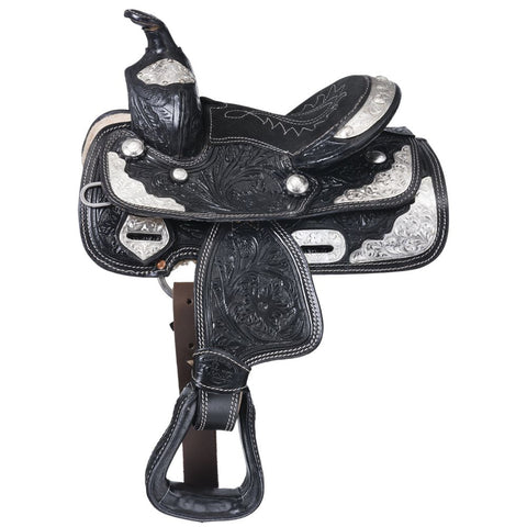 King Series Miniature McCoy Trail Saddle with Silver Accents