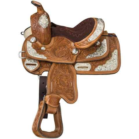 King Series Miniature McCoy Trail Saddle with Silver Accents