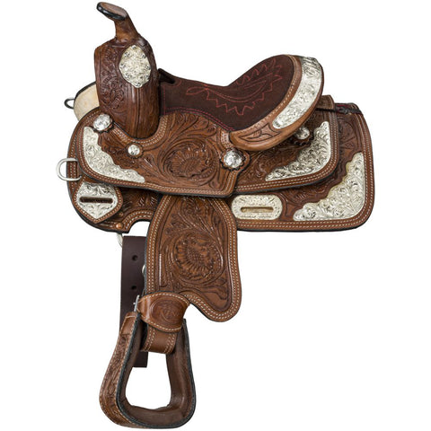 King Series Miniature McCoy Trail Saddle with Silver Accents