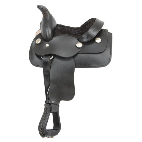 King Series Miniature Smooth Leather Western Saddle