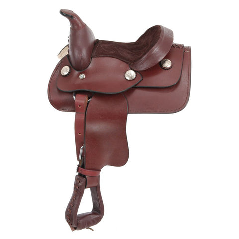 King Series Miniature Smooth Leather Western Saddle