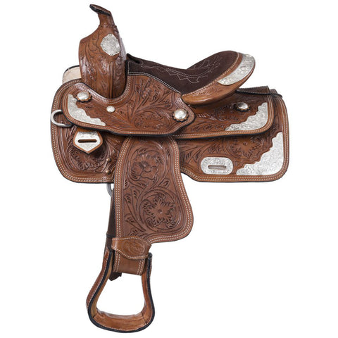 King Series Youths’ McCoy Trail Saddle with Silver Accents 10"