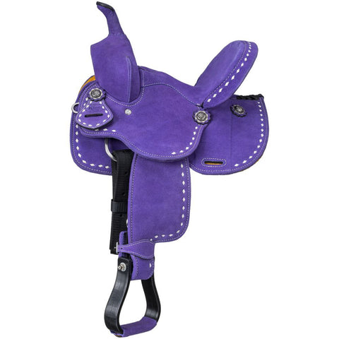 King Series Youths’ Stratford Suede Barrel Saddle 10"