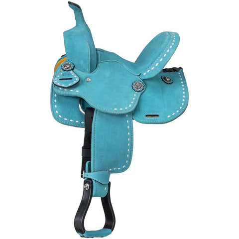 King Series Youths’ Stratford Suede Barrel Saddle 13"
