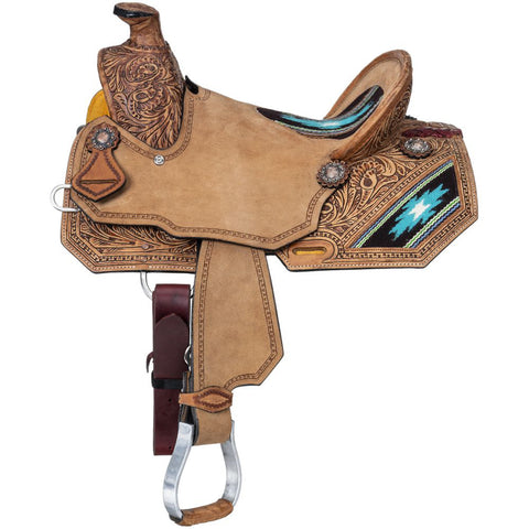 Silver Royal Youths’ Aztec Wade Saddle 13"