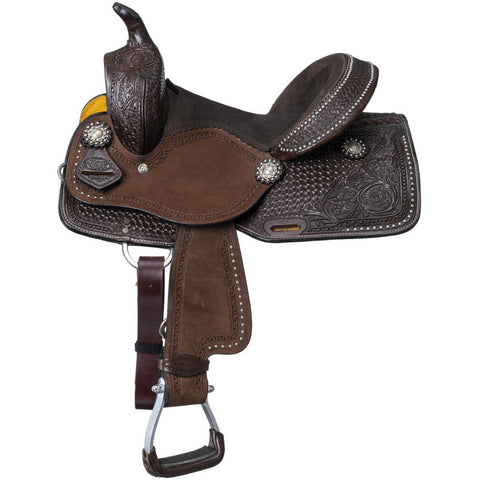 Silver Royal Youths’ Jackpot Barrel Saddle 13"