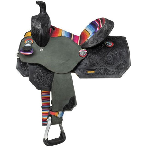 Silver Royal Youths’ Serape Print Barrel Saddle 13"