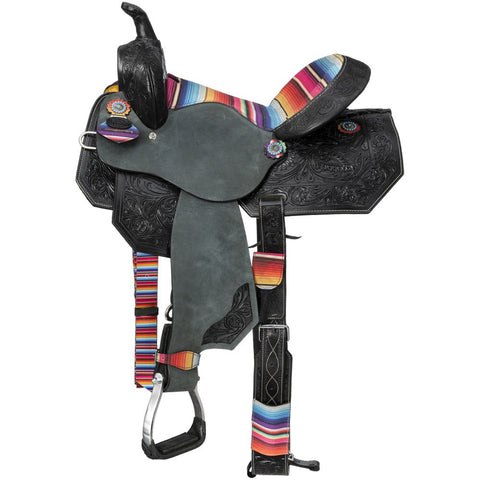 Silver Royal Serape-Print Barrel Saddle