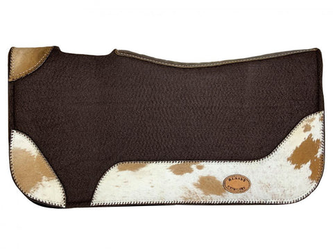 Klassy Cowgirl 28" x 30" Barrel Style Felt Pad with Hair-On Cowhide