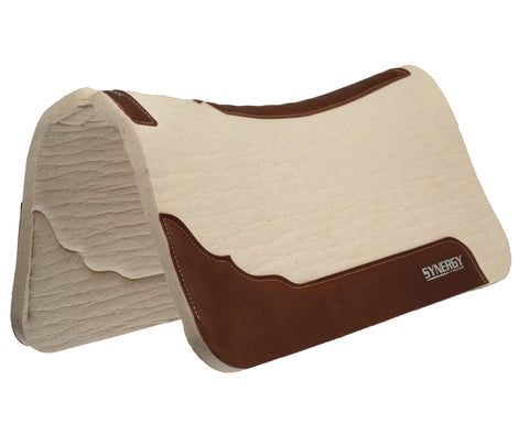 Weaver Leather® Synergy® Deep Contour Steam-Pressed 100% Merino Wool Felt Performance Saddle Pad, 1"
