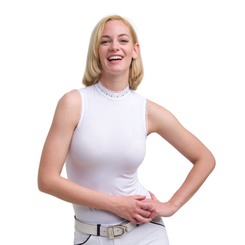 Cavalliera Ladies’ Crystal Sleeveless Show Shirt
