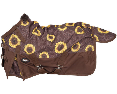 Tough1® Mini 1200D Sunflower Turnout Sheet with Snuggit™ Neck
