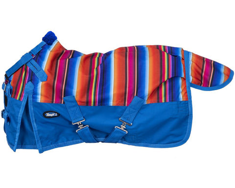 Tough1® Mini 1200D Serape Turnout Sheet with Snuggit™ Neck