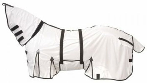 Showman® White Lightweight Mesh Fly Sheet with Neck Cover