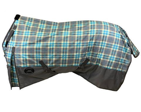 Showman Plaid 1200 Denier Nylon Turnout Waterproof Sheet